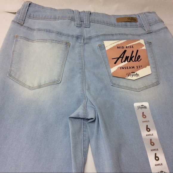 NWT Royalty For Me Size 6 Ankle Jeans Blue - Picture 2 of 8